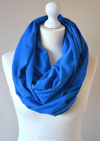 einfarbiger Schal kobaltblau